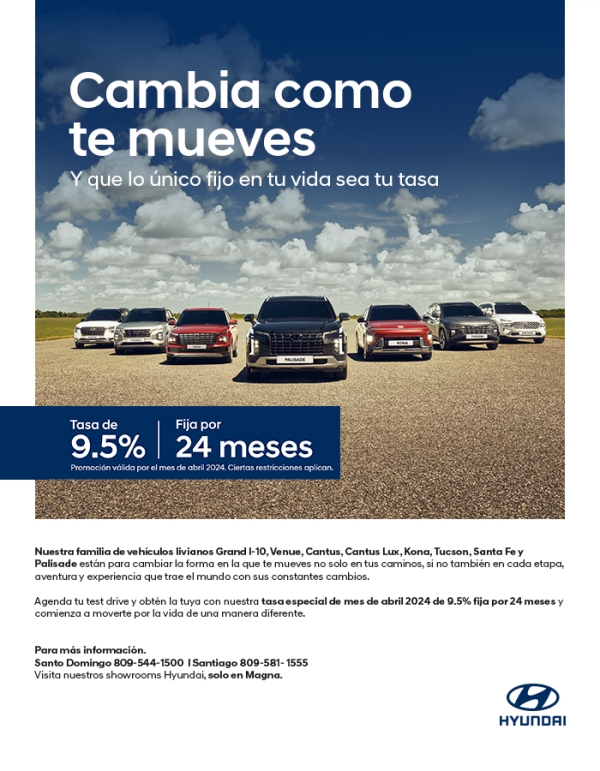 Tasa fija 9.5% por 24 meses